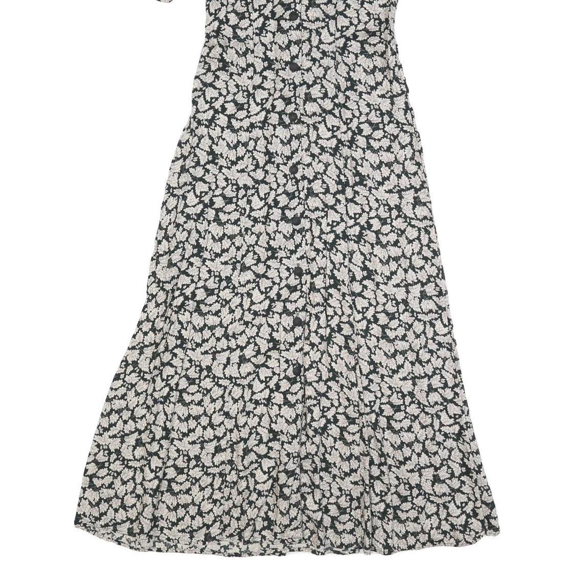 ALL THAT JAZZ Womens Black White Floral Day Dress Polyester Blend Short Sleeve