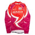 CUORE Full Zip Cycling Mens Jersey Maroon Long Sleeve High Neck M