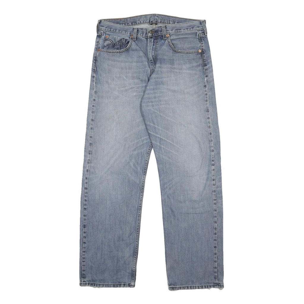 LEVI'S Mens Light Blue Regular Fit Straight Leg Denim Jeans W34 L32 Classic Zip