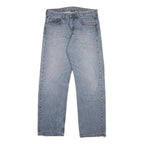 LEVI'S Mens Light Blue Regular Fit Straight Leg Denim Jeans W34 L32 Classic Zip