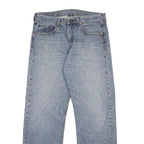 LEVI'S Mens Light Blue Regular Fit Straight Leg Denim Jeans W34 L32 Classic Zip