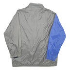 LM CORPORATE FASHION Mens Grey & Blue Nylon Zip Jacket M Plain Lightweight