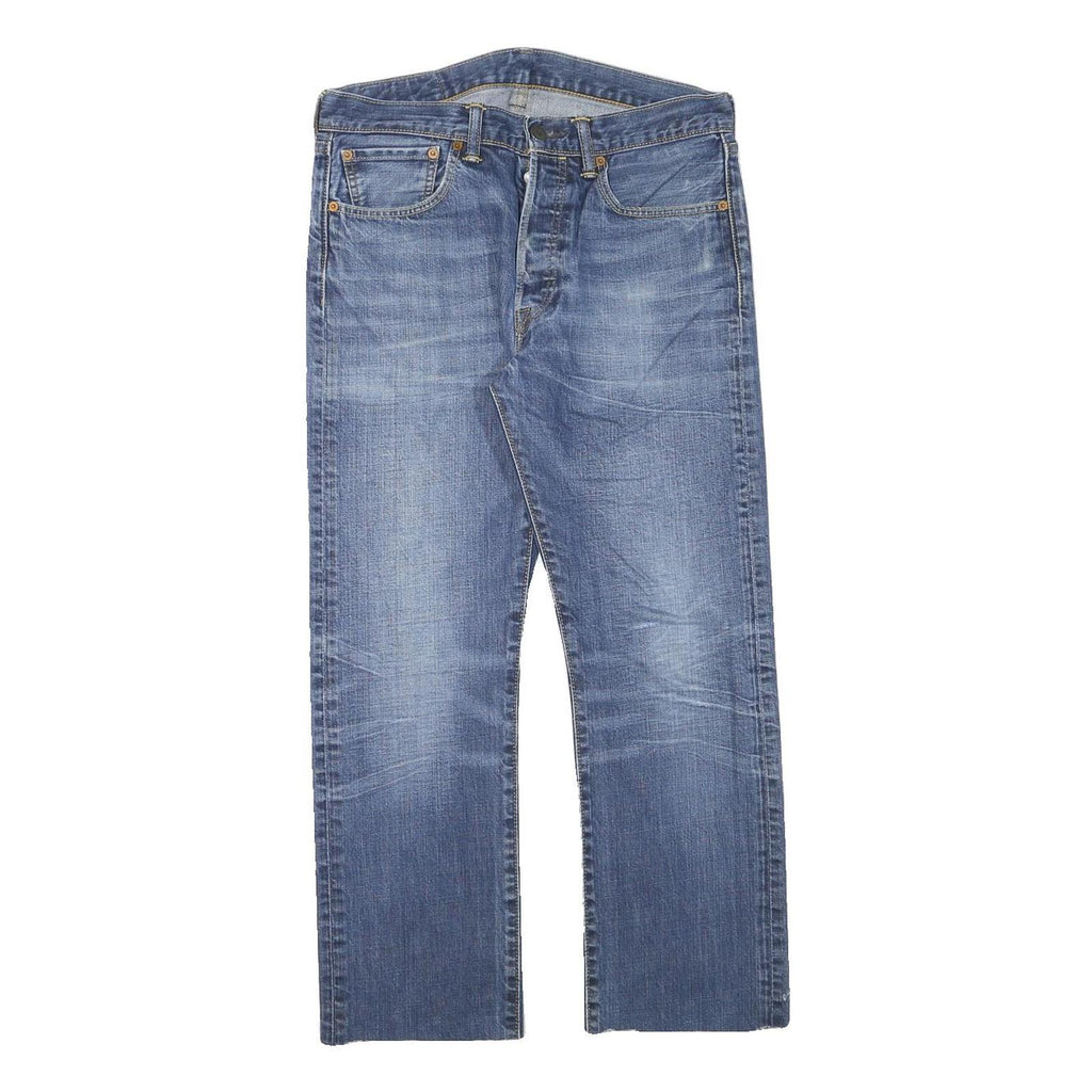 LEVI'S 501 Mens Jeans Blue Regular Straight Denim Medium W31 L25 Classic Cotton