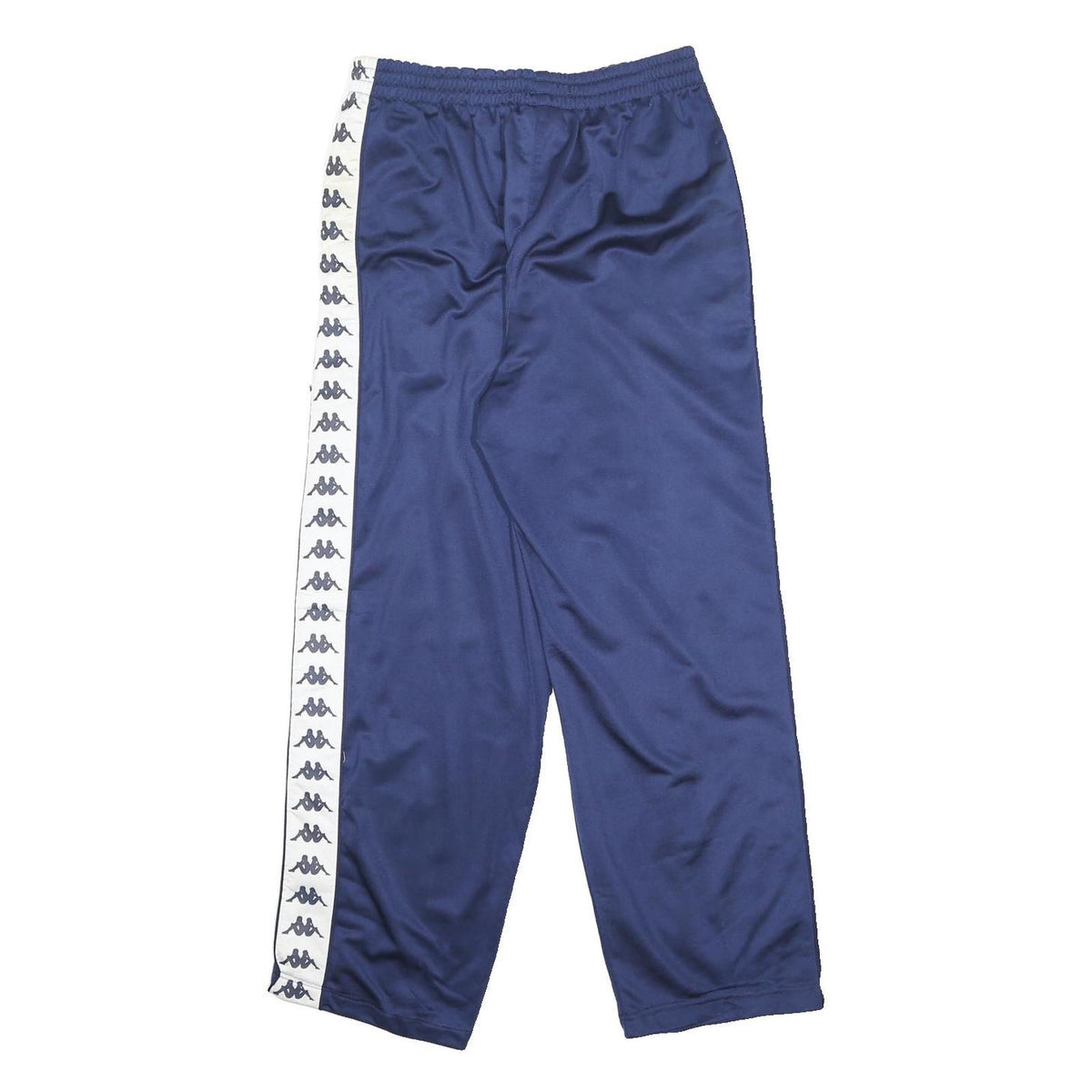 KAPPA Mens Joggers Blue & White Logo Tape L W28 L26 Classic Tapered Track Pants