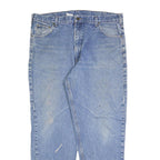 CARHARTT Mens Regular Fit Blue Denim Jeans W42 L32 Zip Closure Classic Cotton