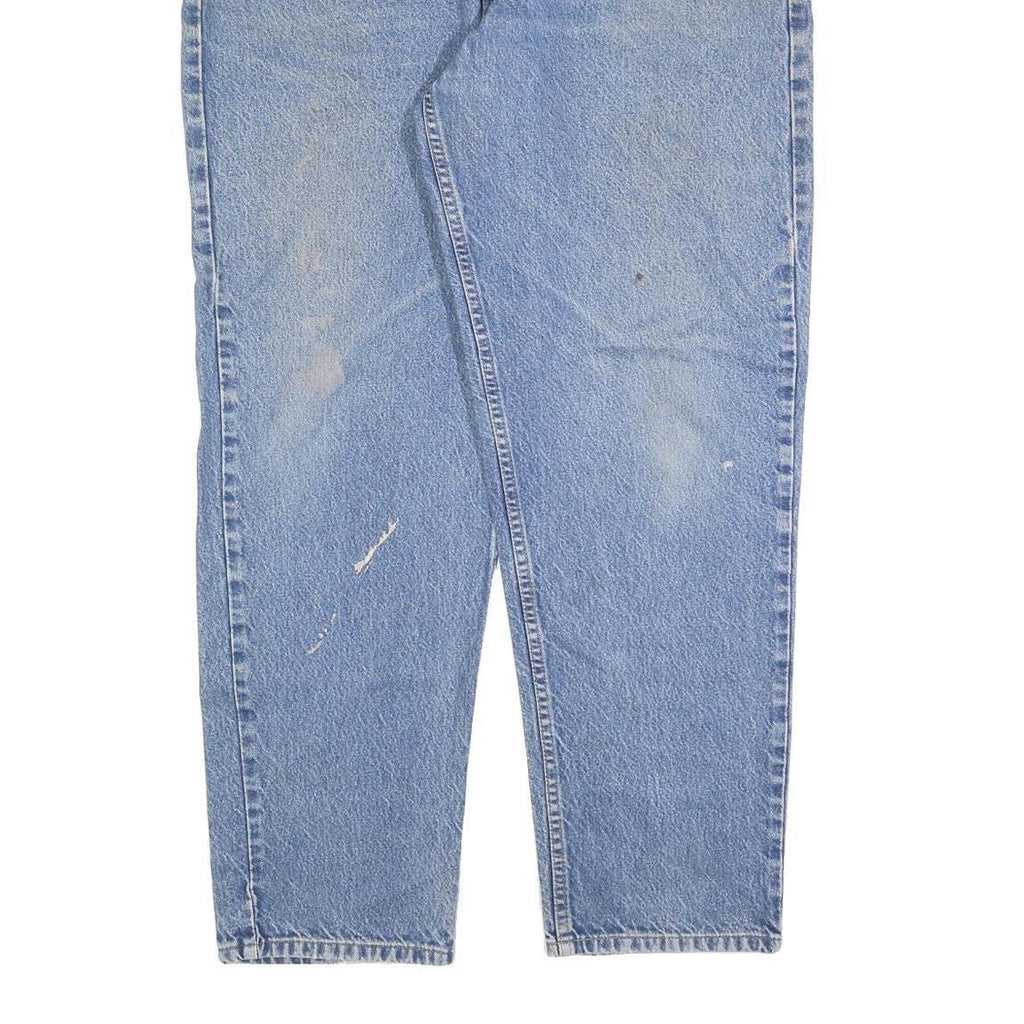 CARHARTT Mens Regular Fit Blue Denim Jeans W42 L32 Zip Closure Classic Cotton