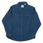 REDHEAD Mens Flannel Shirt Blue Long Sleeve M
