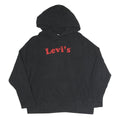 LEVI'S Womens Black Hoodie M Cotton Blend Casual Pullover Sweatshirt