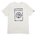 ADIDAS Mens White & Grey Graphic T-Shirt S Short Sleeve Crew Neck Casual