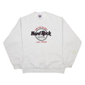 HARD ROCK CAFE Mens White Save The Planet Logo Crew Neck L Sweatshirt