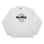HARD ROCK CAFE Mens White Save The Planet Logo Crew Neck L Sweatshirt