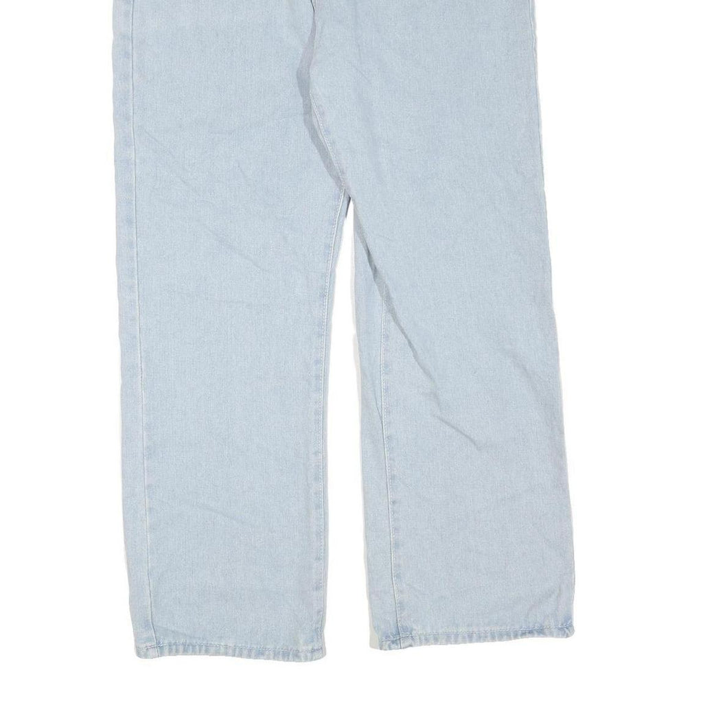 Womens Light Blue Regular Fit Straight Cotton Blend Jeans W30 L29 Casual Denim