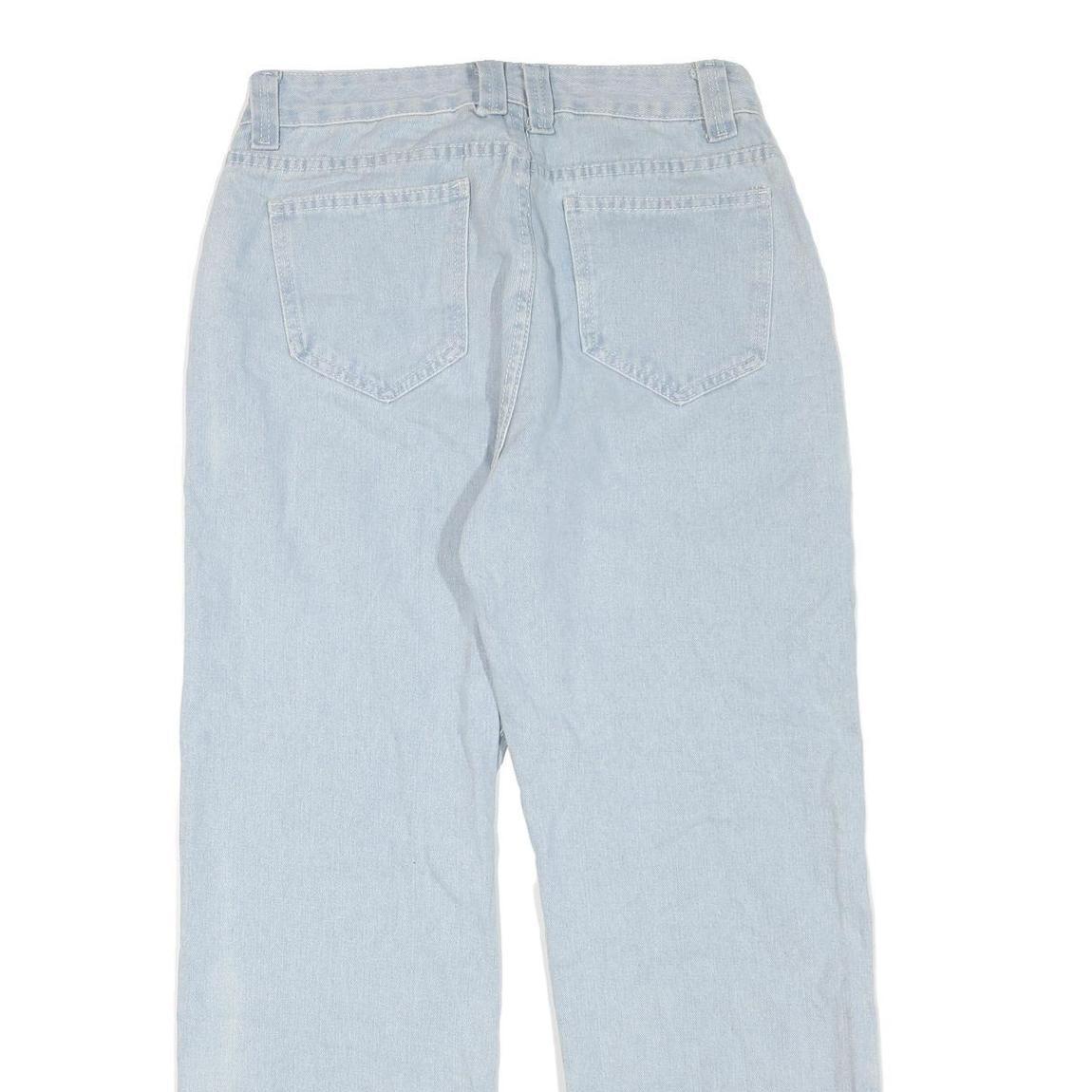 Womens Light Blue Regular Fit Straight Cotton Blend Jeans W30 L29 Casual Denim