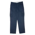 DICKIES Cargo Mens Trousers Blue Regular Straight W32 L33