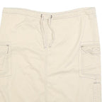 COLUMBIA Womens Beige Cargo Skirt Knee Length Cotton Blend Drawstring M Outdoor