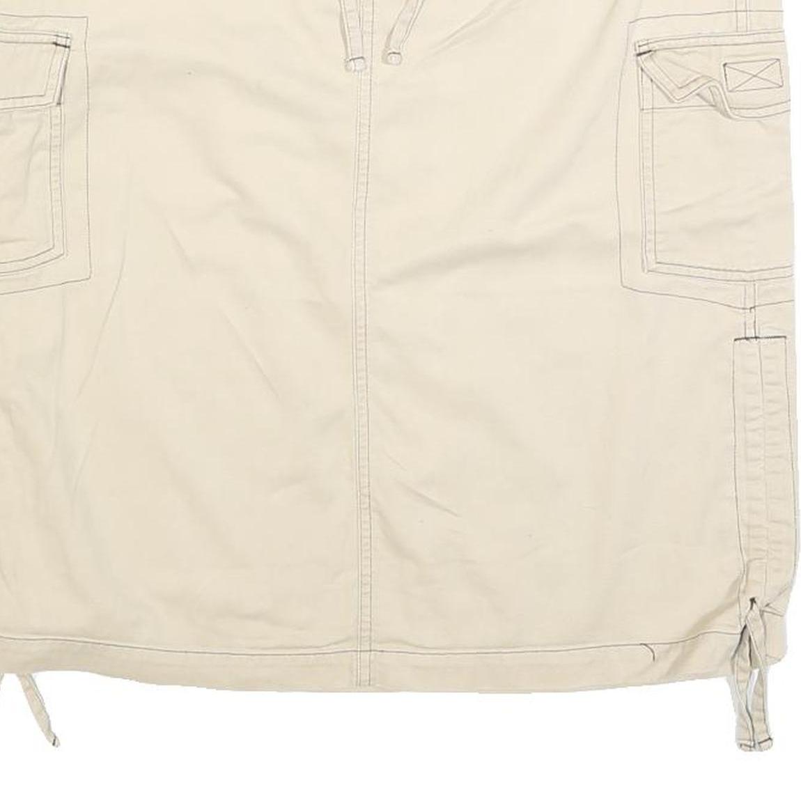 COLUMBIA Womens Beige Cargo Skirt Knee Length Cotton Blend Drawstring M Outdoor