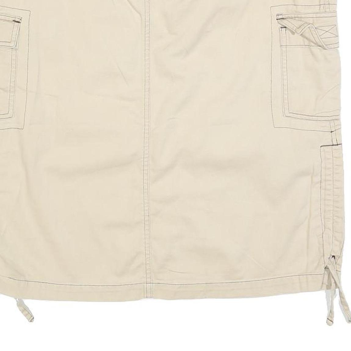 COLUMBIA Womens Beige Cargo Skirt Knee Length Cotton Blend Drawstring M Outdoor