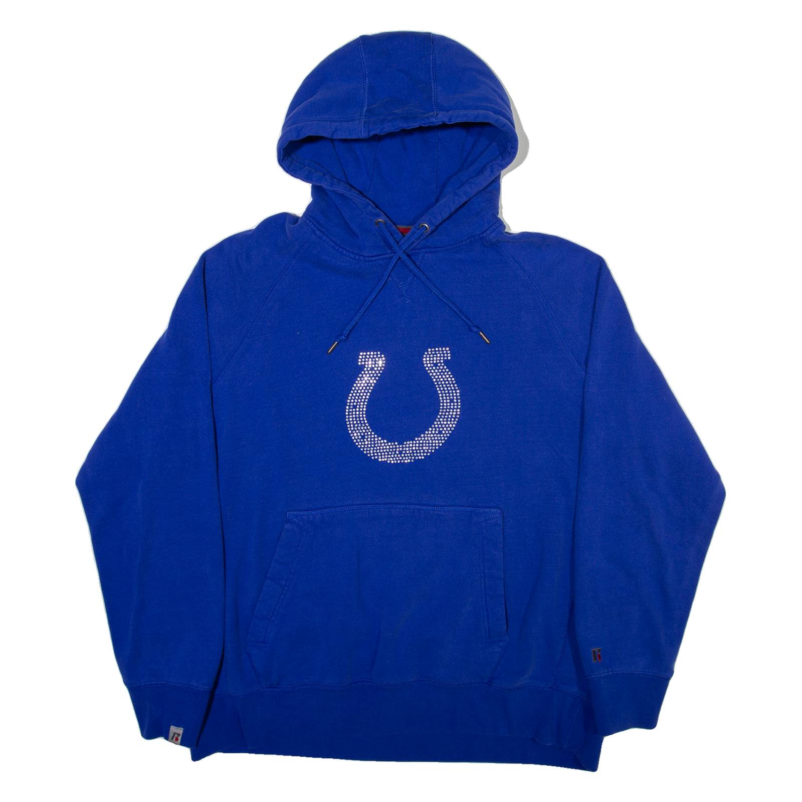RUSSELL ATHLETIC Womens Blue Hoodie USA XL