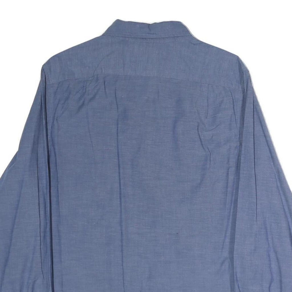 NAUTICA Mens Blue Button-Down Shirt M Classic Cotton Long Sleeve Casual