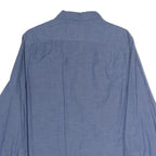 NAUTICA Mens Blue Button-Down Shirt M Classic Cotton Long Sleeve Casual