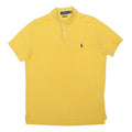 POLO RALPH LAUREN Mens Yellow Short Sleeve Plain Polo Shirt M Cotton Blend