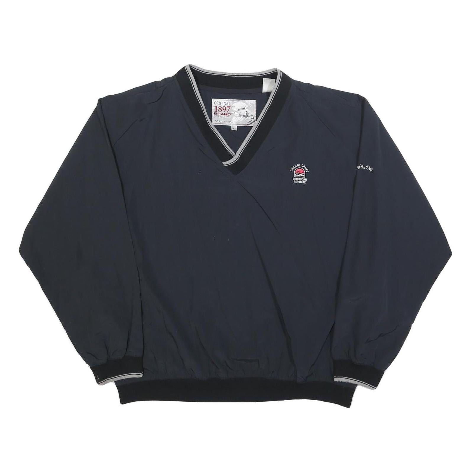TOURNEY Mens Navy Blue V-Neck L Casual Polyester Blend Pullover Sweatshirt