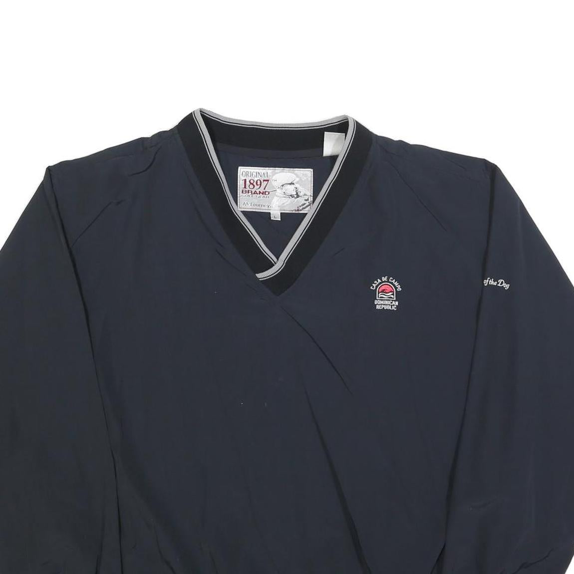 TOURNEY Mens Navy Blue V-Neck L Casual Polyester Blend Pullover Sweatshirt