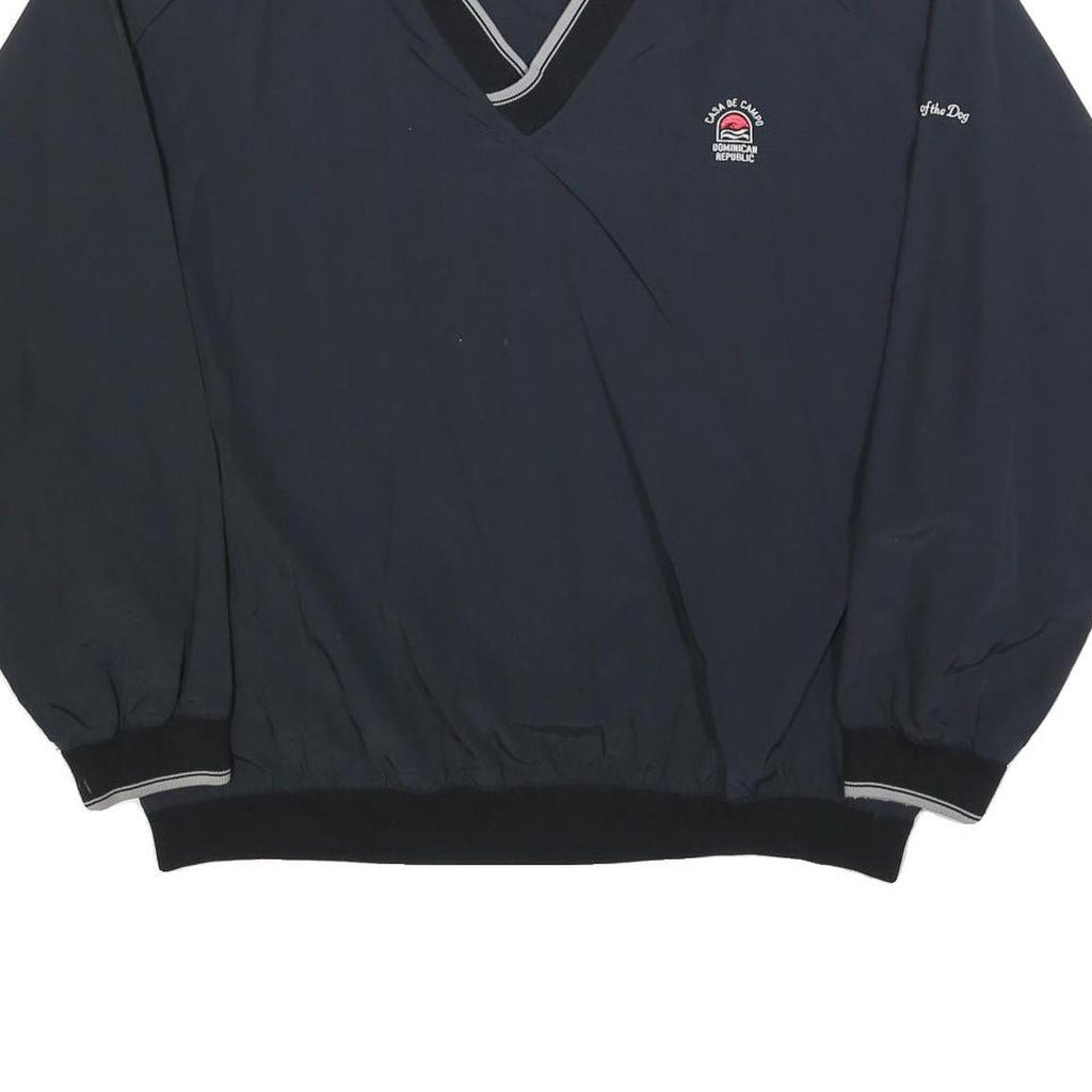TOURNEY Mens Navy Blue V-Neck L Casual Polyester Blend Pullover Sweatshirt