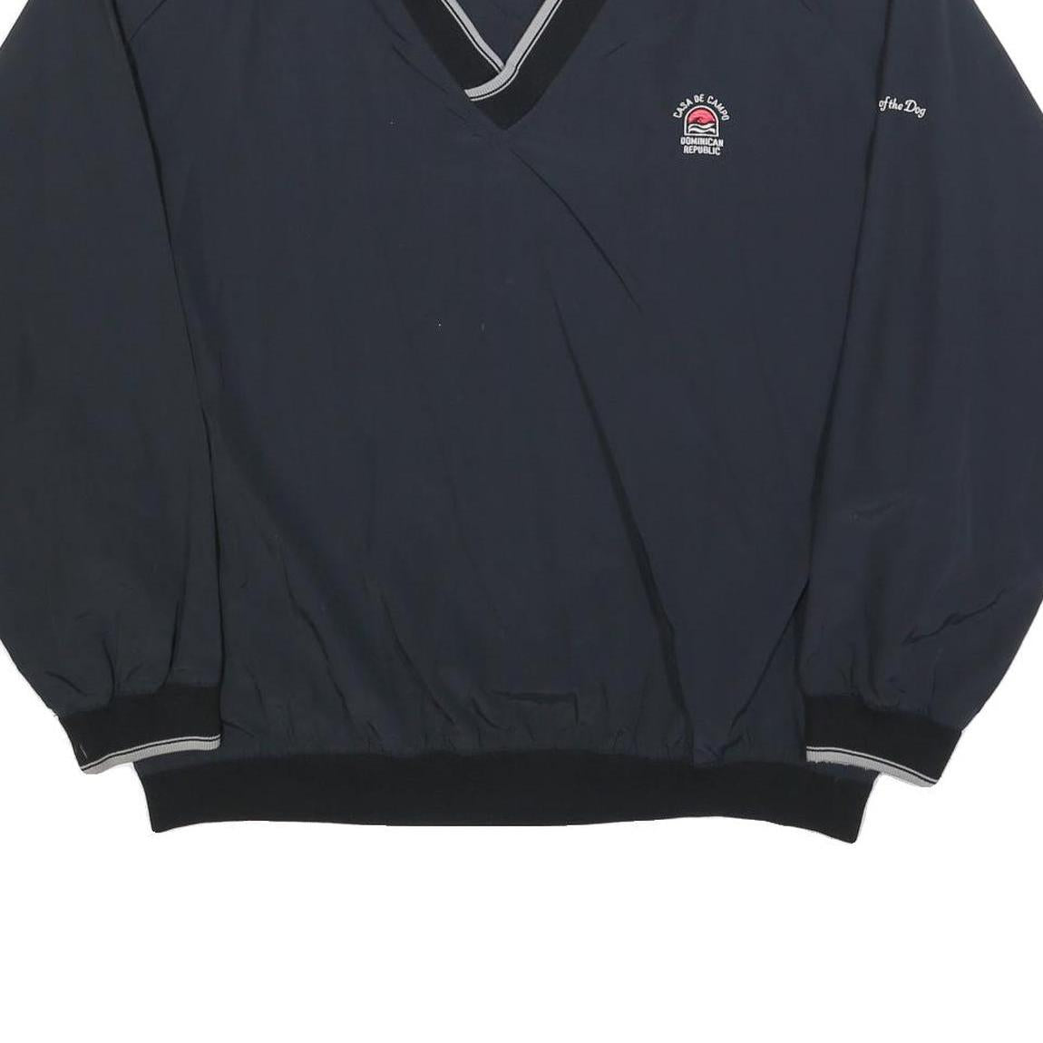 TOURNEY Mens Navy Blue V-Neck L Casual Polyester Blend Pullover Sweatshirt