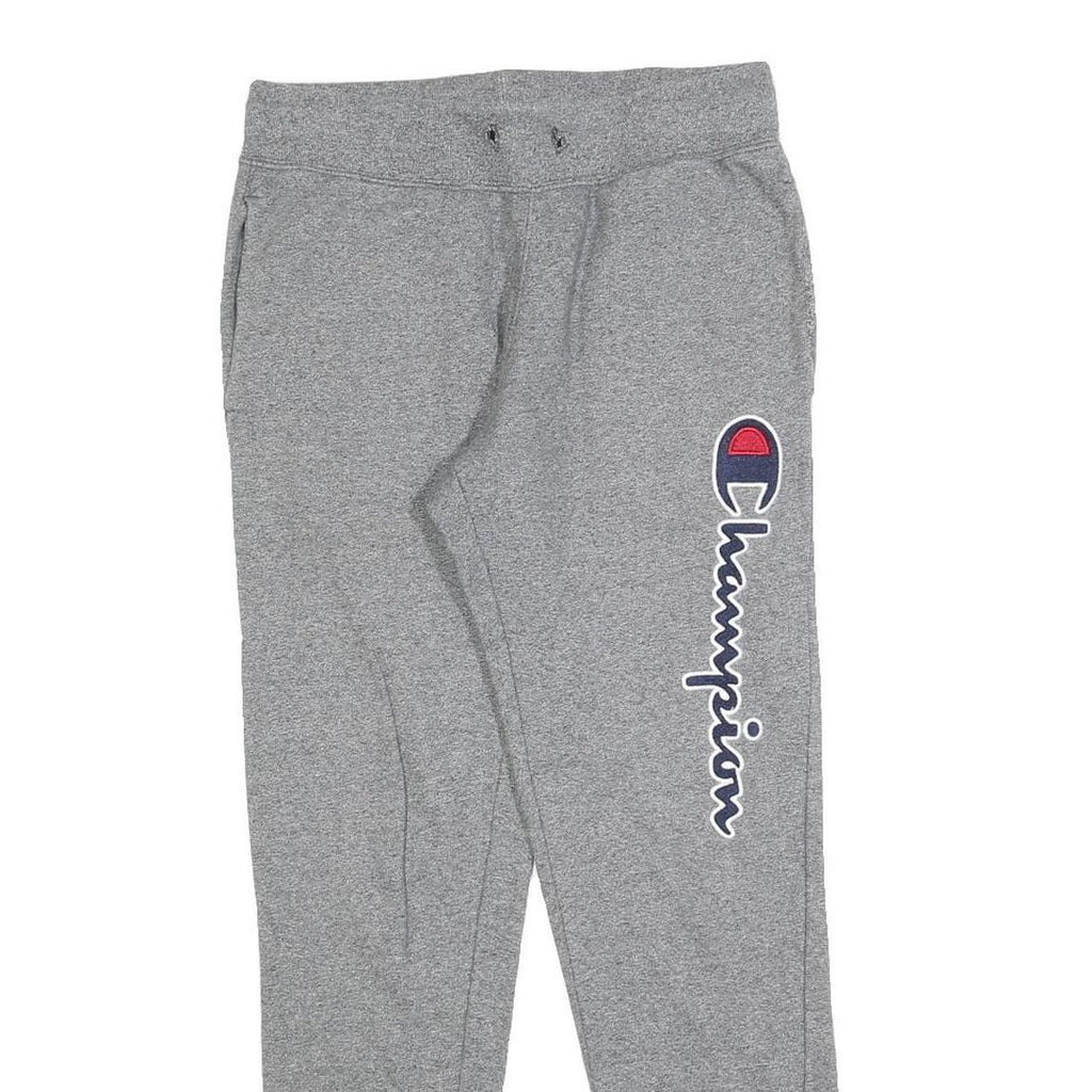 CHAMPION Mens Joggers Grey XS W28 L28 Cotton Blend Regular Tapered Fit Logo