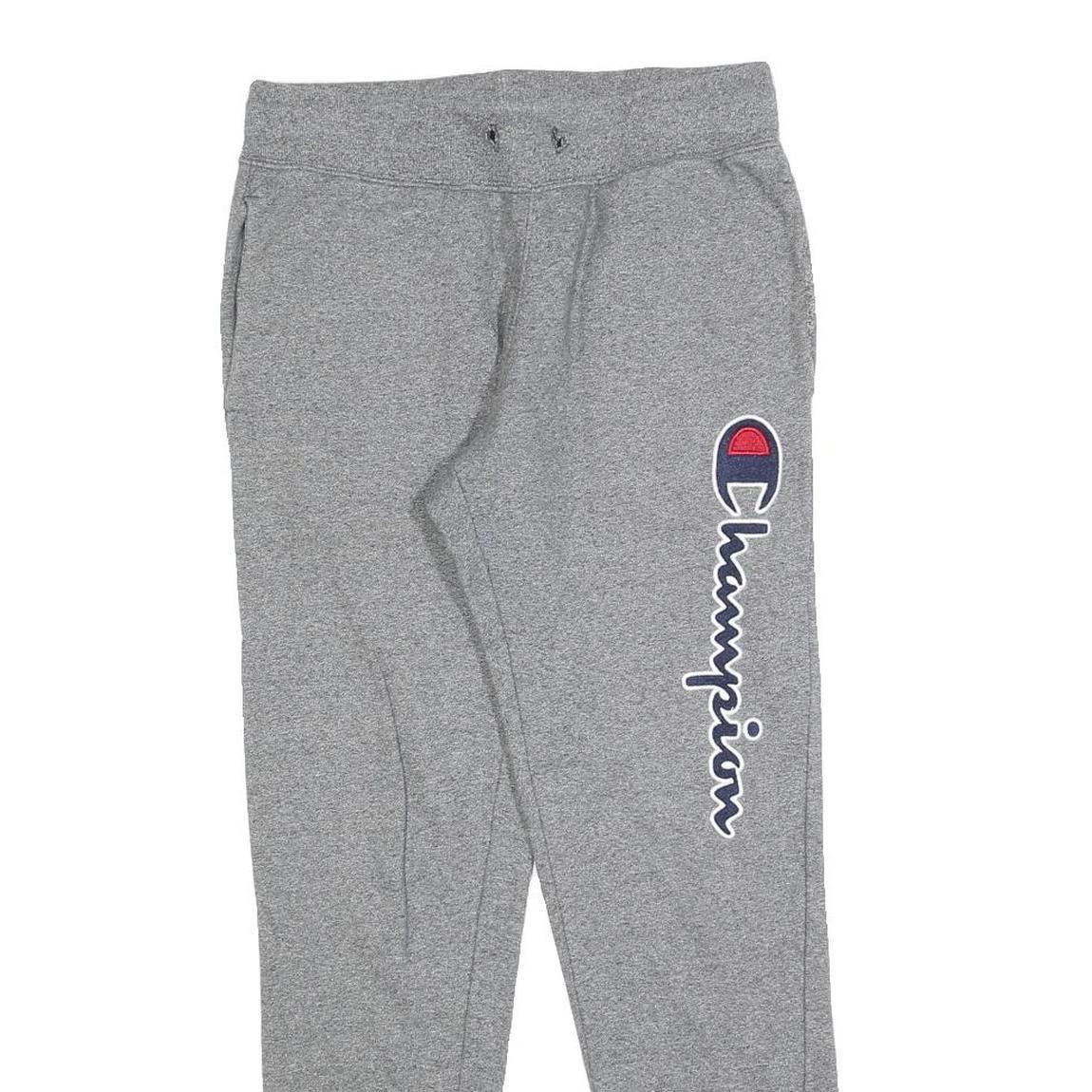CHAMPION Mens Joggers Grey XS W28 L28 Cotton Blend Regular Tapered Fit Logo