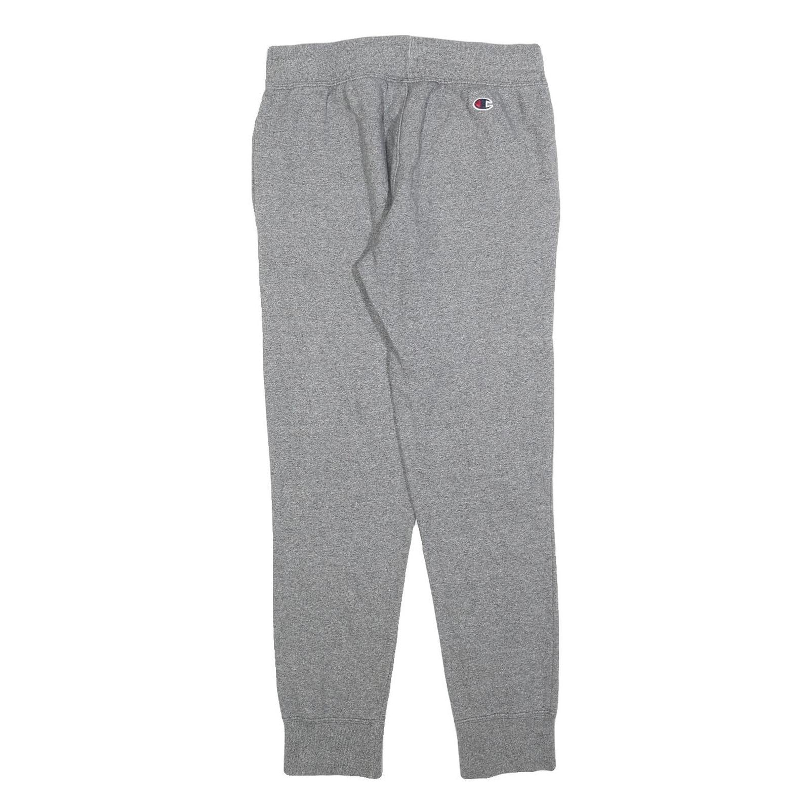 CHAMPION Mens Joggers Grey XS W28 L28 Cotton Blend Regular Tapered Fit Logo