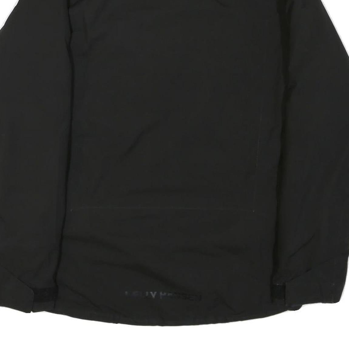 HELLY HANSEN Womens Black Outdoor Jacket L Polyester Blend Zip Plain Lightweight