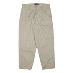 CHAPS Mens Cotton Blend Beige Relaxed Straight Trousers W34 L29 Casual Classic
