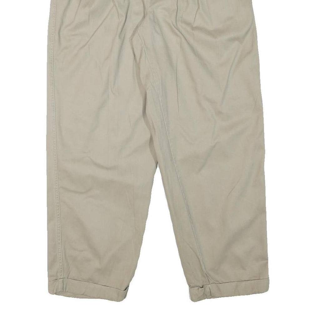 CHAPS Mens Cotton Blend Beige Relaxed Straight Trousers W34 L29 Casual Classic