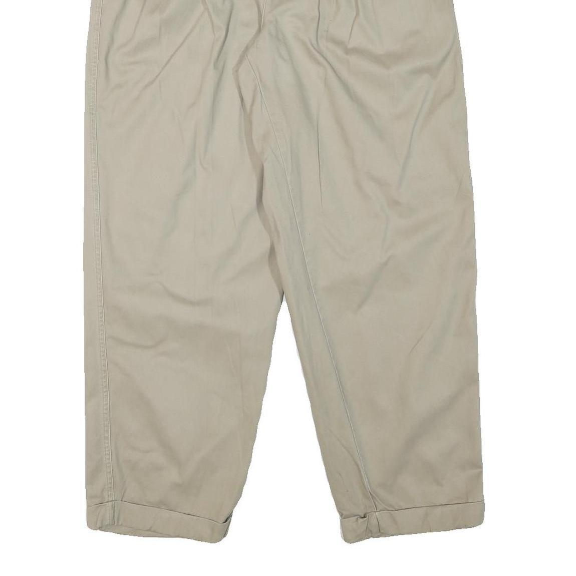 CHAPS Mens Cotton Blend Beige Relaxed Straight Trousers W34 L29 Casual Classic