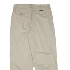 CHAPS Mens Cotton Blend Beige Relaxed Straight Trousers W34 L29 Casual Classic