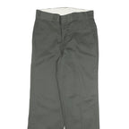 DICKIES Mens Cotton Blend Regular Fit Straight Trousers Grey W30 L30 Workwear