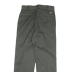 DICKIES Mens Cotton Blend Regular Fit Straight Trousers Grey W30 L30 Workwear