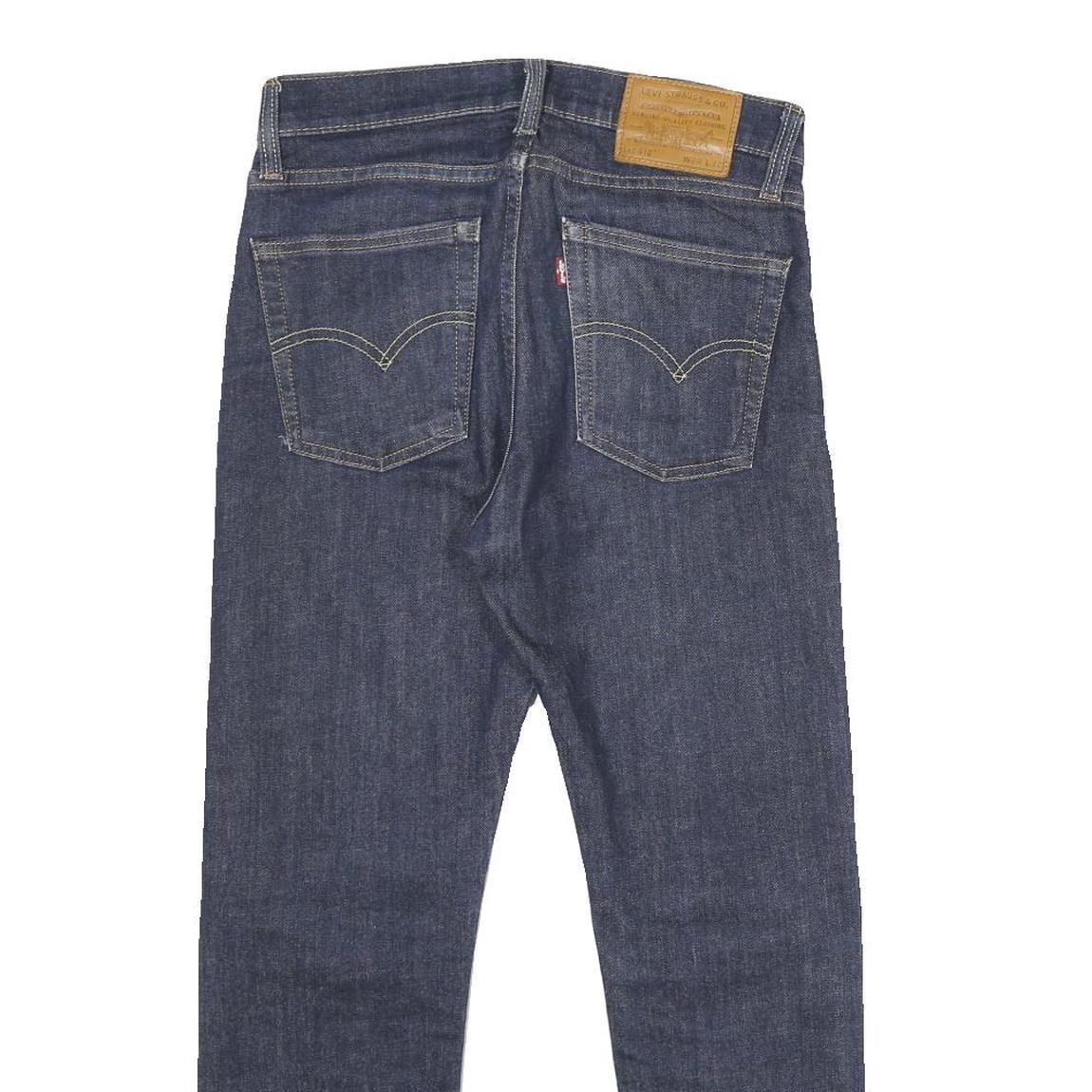 LEVI'S 510 BIG E Mens Slim Blue Denim Raw Jeans W28 L25 Zip Closure