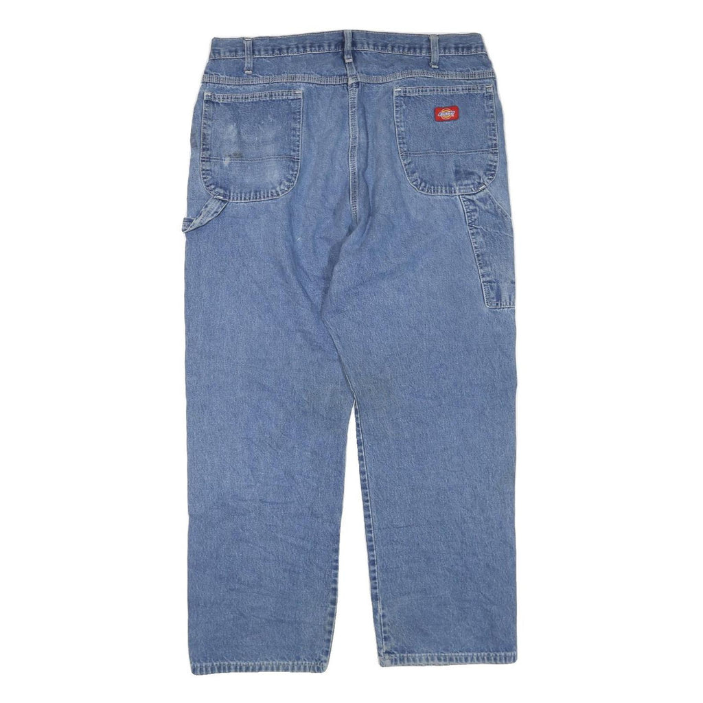 DICKIES Mens Jeans Blue Regular Straight Denim Medium W38 L30 Workwear