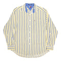 TOMMY HILFIGER Mens Yellow & Blue Striped Cotton Shirt M Long Sleeve Casual