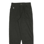 COUNTRY LIFE Womens Black Cotton Blend Regular Tapered Trousers W26 L28