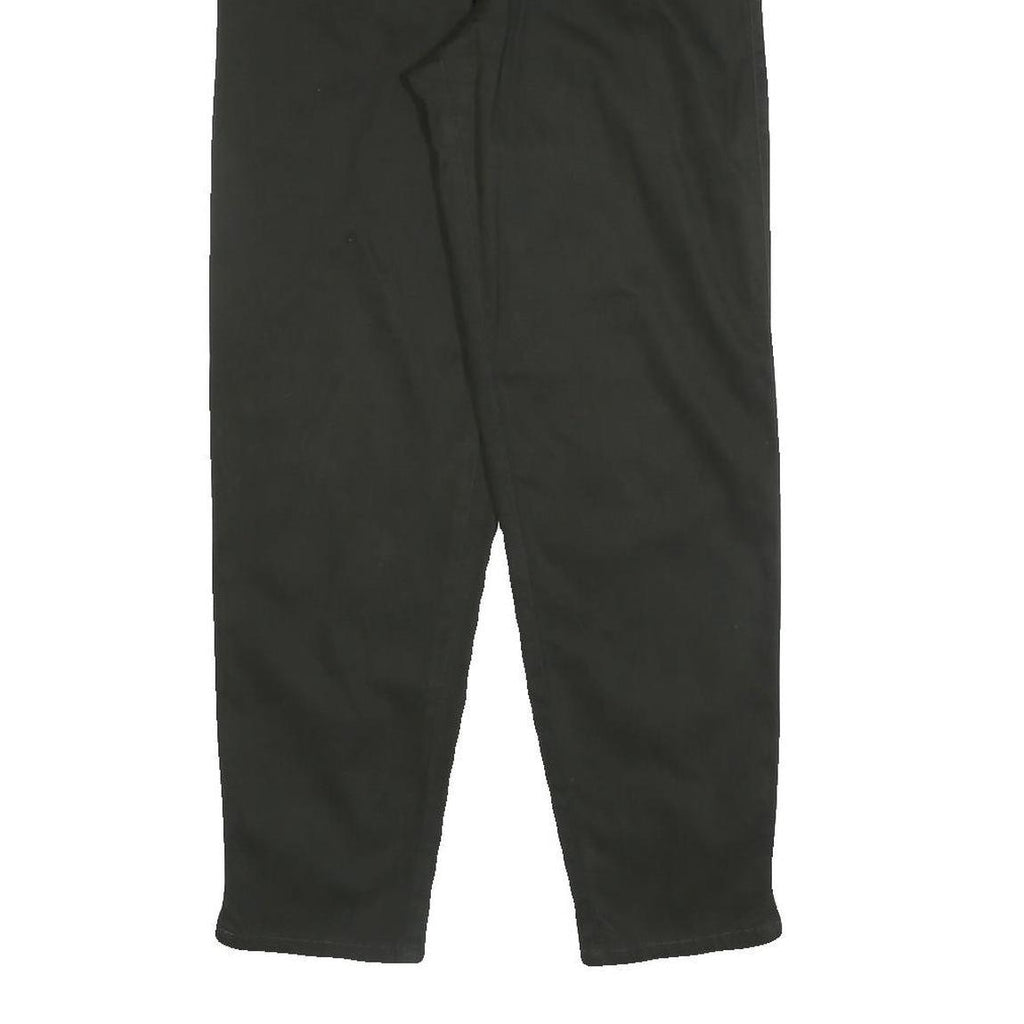 COUNTRY LIFE Womens Black Cotton Blend Regular Tapered Trousers W26 L28