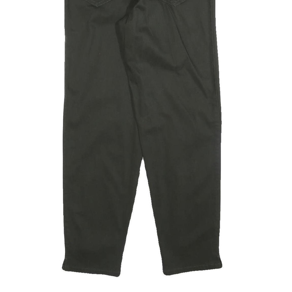 COUNTRY LIFE Womens Black Cotton Blend Regular Tapered Trousers W26 L28