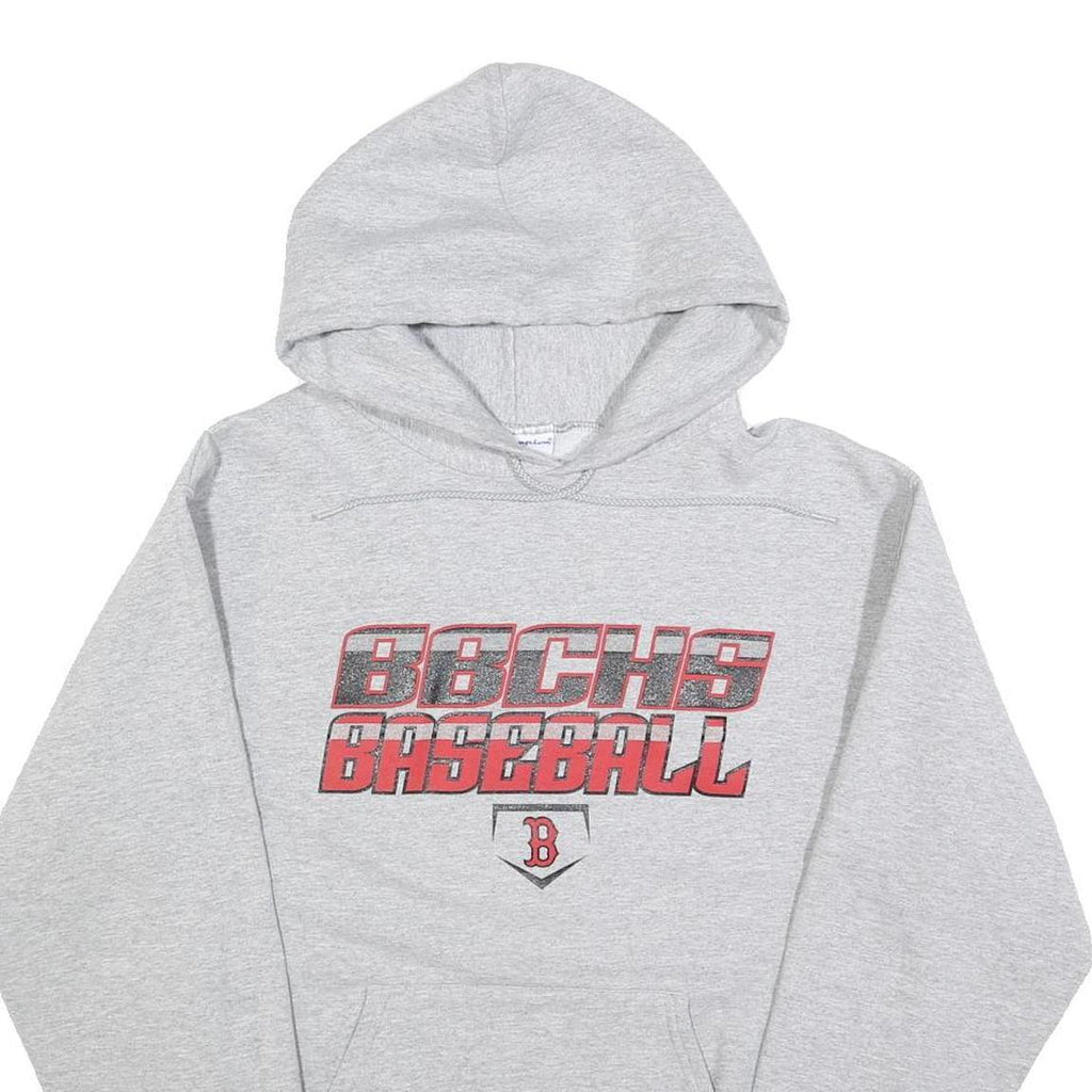 CHAMPION Mens Grey BBCHS Baseball Pullover Hoodie M Cotton Blend Casual