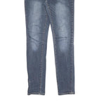 Mens Slim Blue Denim Jeans Cotton Zip W32 L31 Stylish Casual Everyday Wear