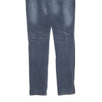 Mens Slim Blue Denim Jeans Cotton Zip W32 L31 Stylish Casual Everyday Wear