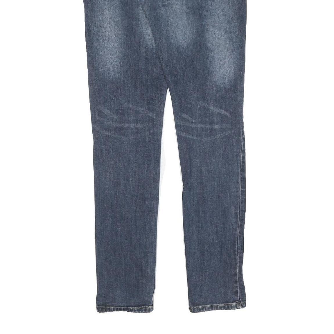 Mens Slim Blue Denim Jeans Cotton Zip W32 L31 Stylish Casual Everyday Wear