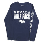 RUSSELL ATHLETIC Mens Navy Wolf Pack Graphic Long Sleeve Crew Neck T-Shirt S